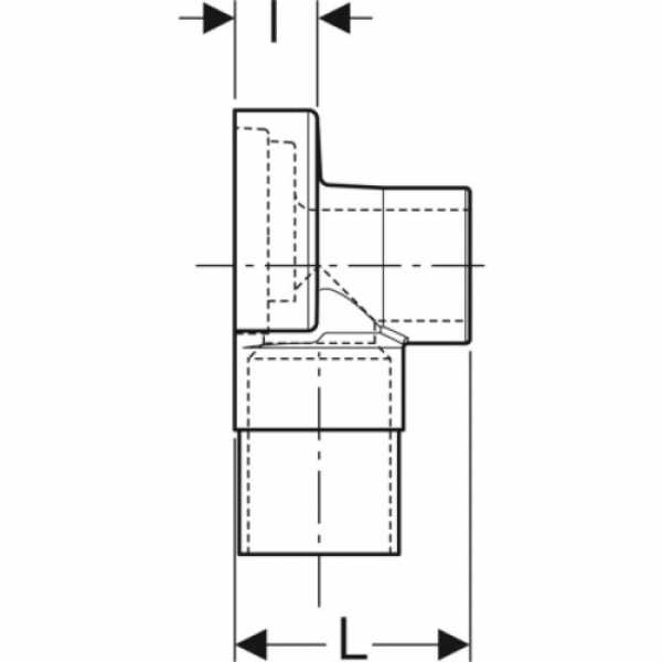 Zeichnung von Geberit Schalldämmset für Anschlusswinkel 90°